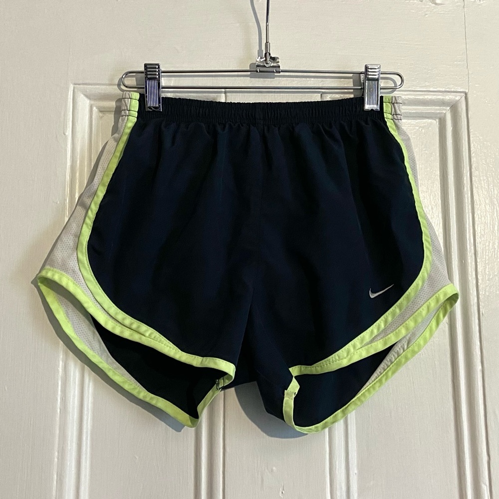 🆕 Nike Athletic Shorts - Black with Neon Yellow / Lime Detailing